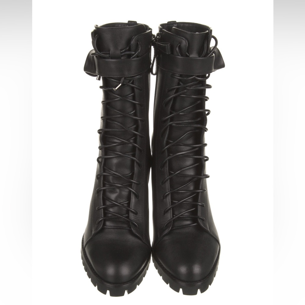 Alexandre Birman Evelyn Block-Heel Leather Combat Boots Black
8.5